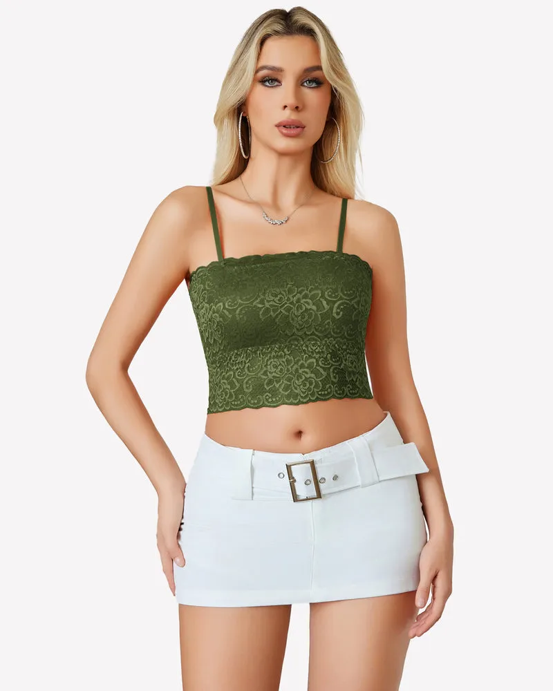 Lace Tank Top Tube Slim Basic Bralette