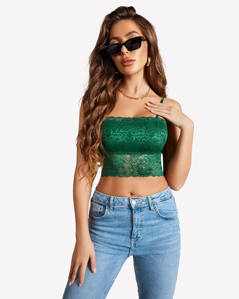 Lace Tank Top Tube Slim Basic Bralette
