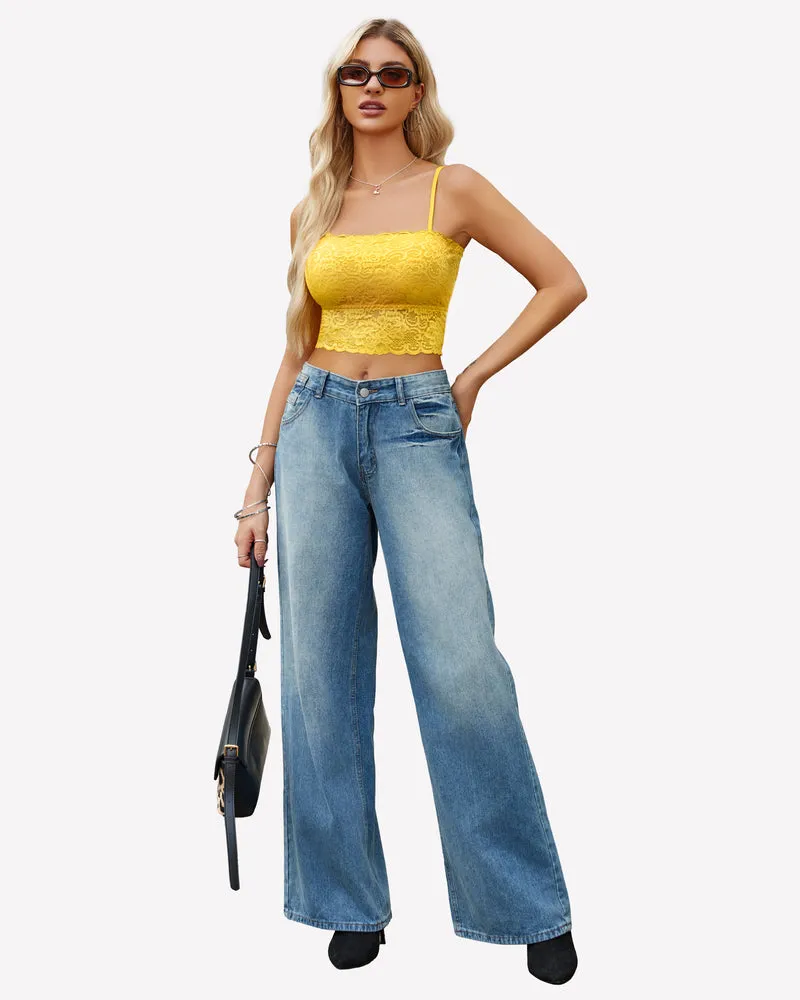 Lace Tank Top Tube Slim Basic Bralette