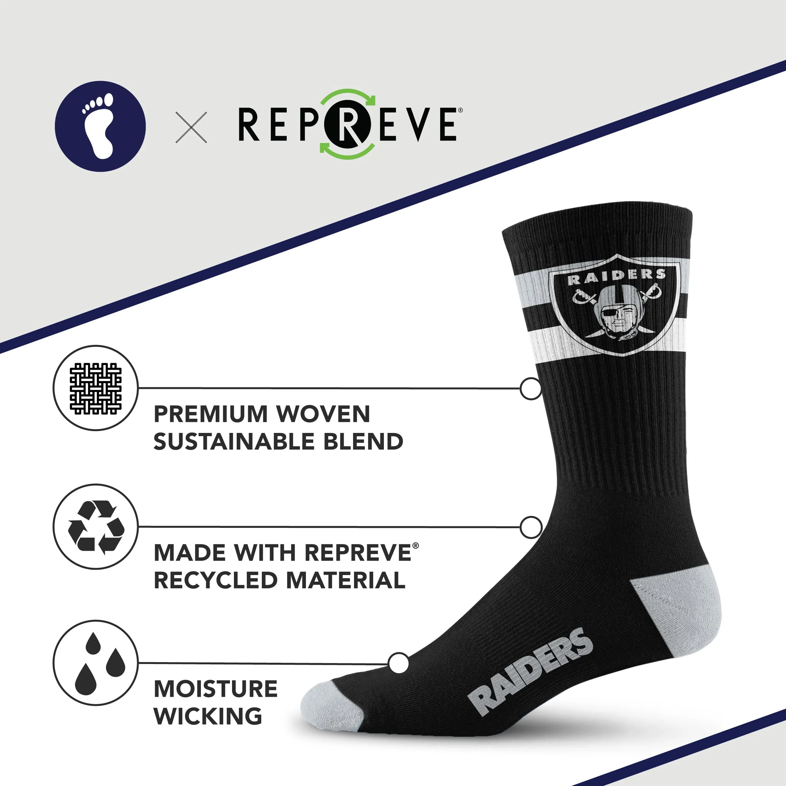 Las Vegas Raiders Legend Premium Crew Socks
