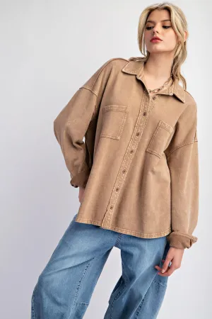 Latte Terry Knit Top