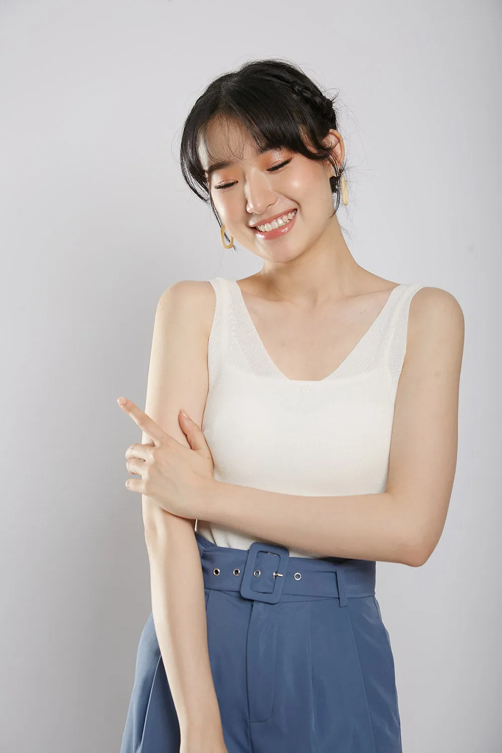 Layton Cami Knit Top in White