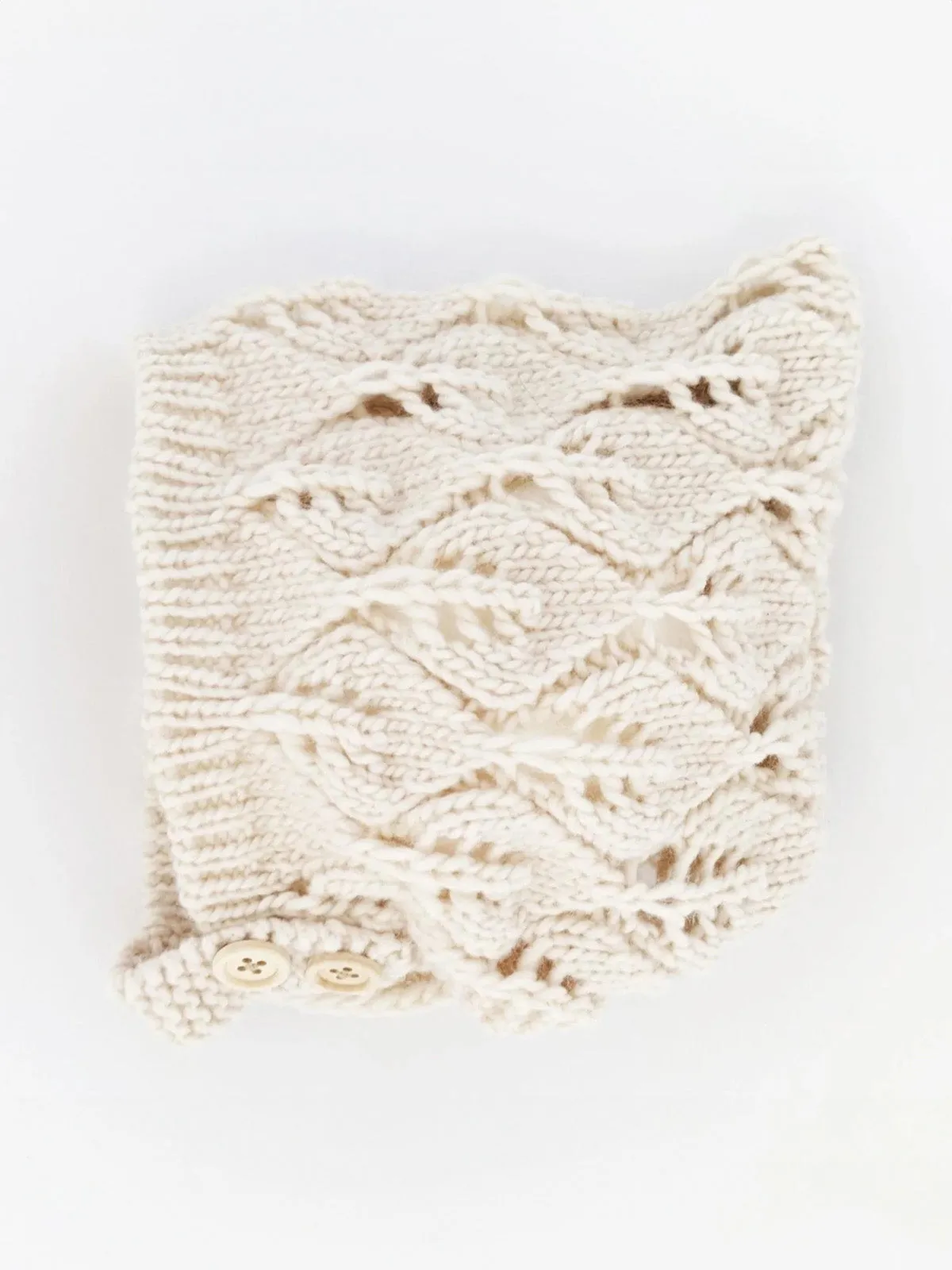 Leaf Lace Bonnet, Natural