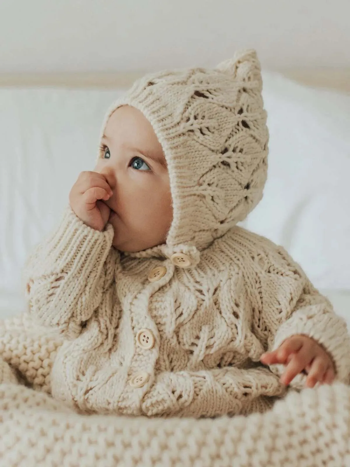 Leaf Lace Bonnet, Natural