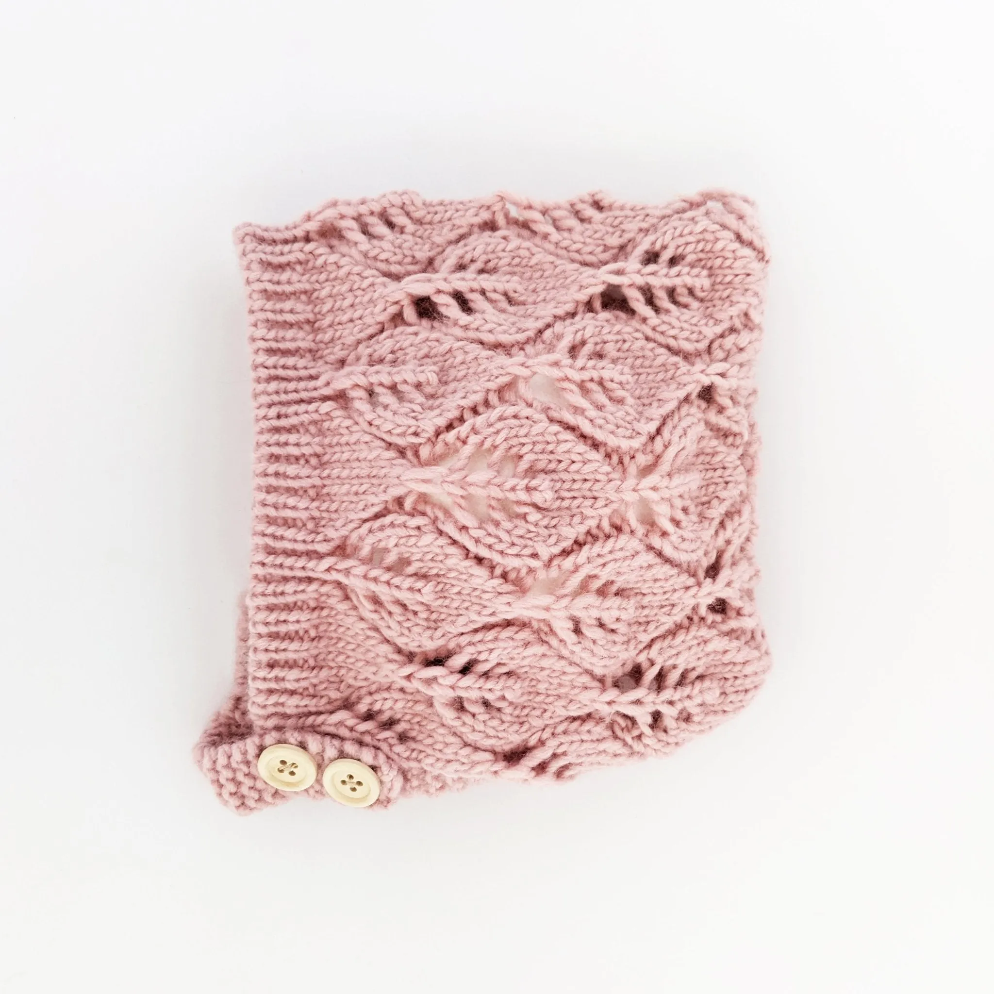 Leaf Lace Bonnet Rosy