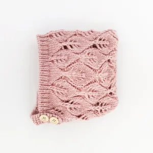 Leaf Lace Bonnet Rosy