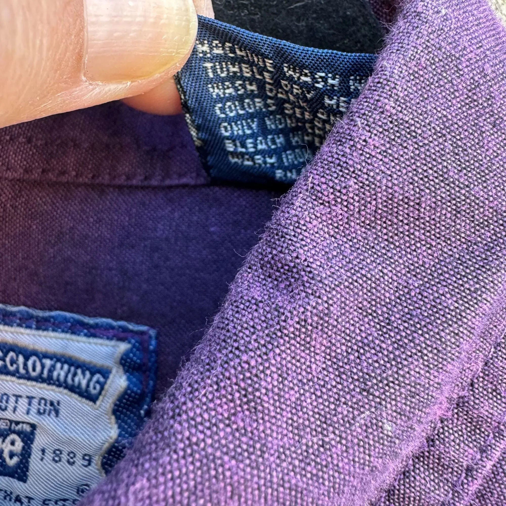 Lee Vintage Mens Purple Button-Up Long Sleeve Heavyweight Cotton Flannel Shirt S