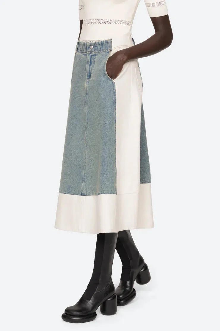 Liam Denim Skirt in Blue