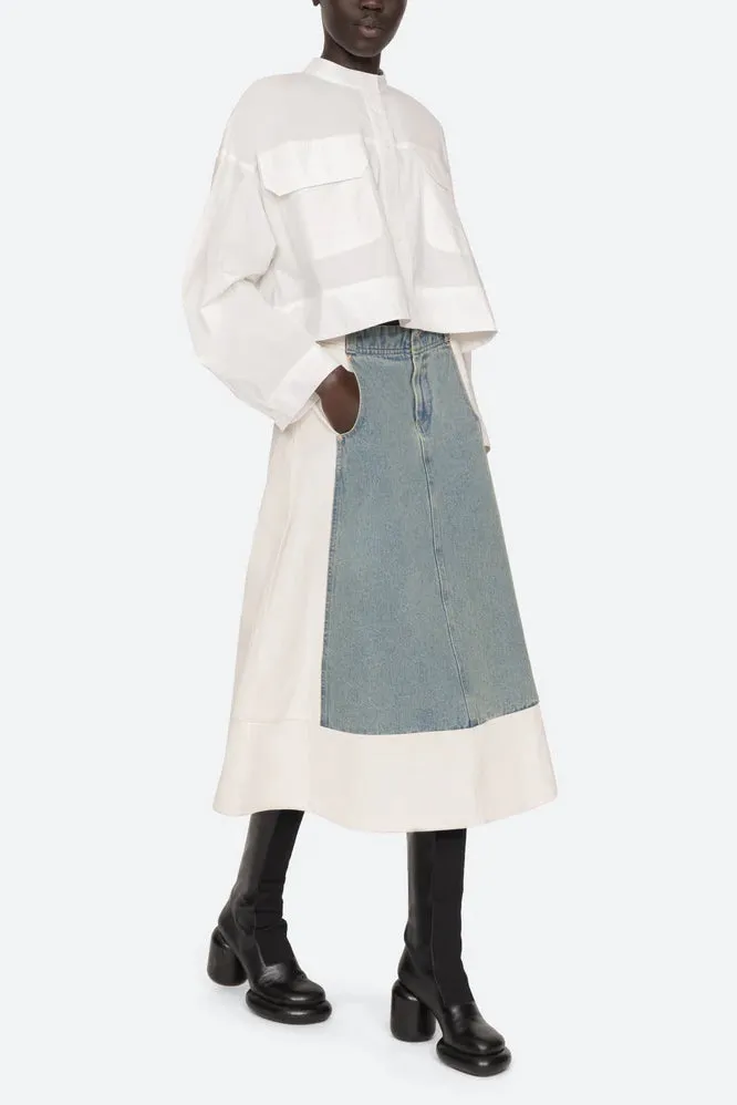 Liam Denim Skirt in Blue