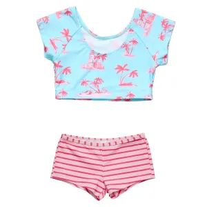 Lighthouse Island Sustainable Crop SS Rash Top Set