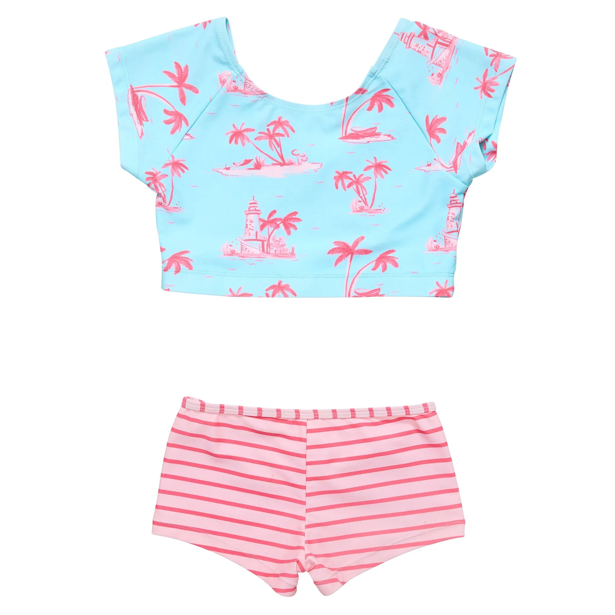 Lighthouse Island Sustainable Crop Ss Rash Top Set