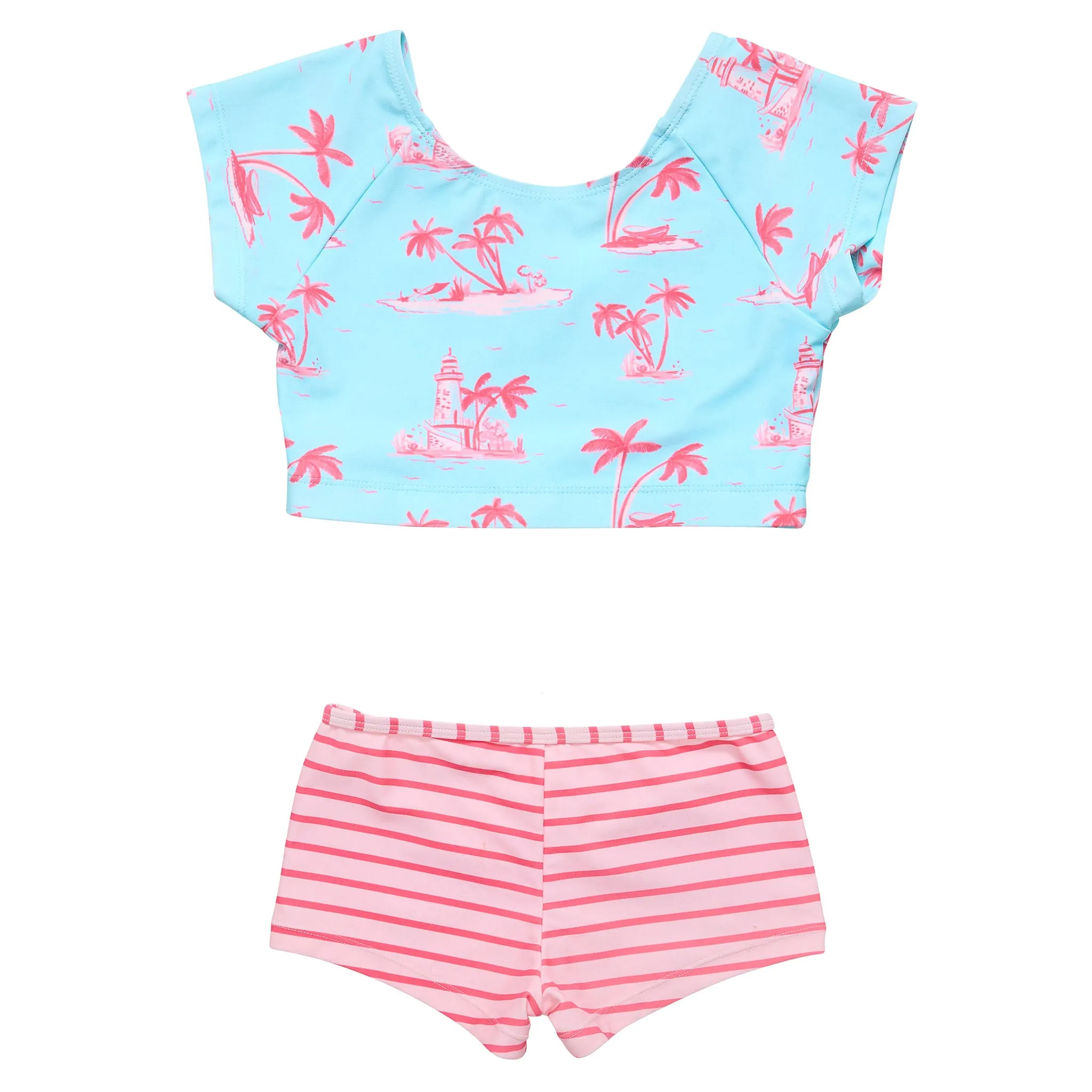 Lighthouse Island Sustainable Crop SS Rash Top Set
