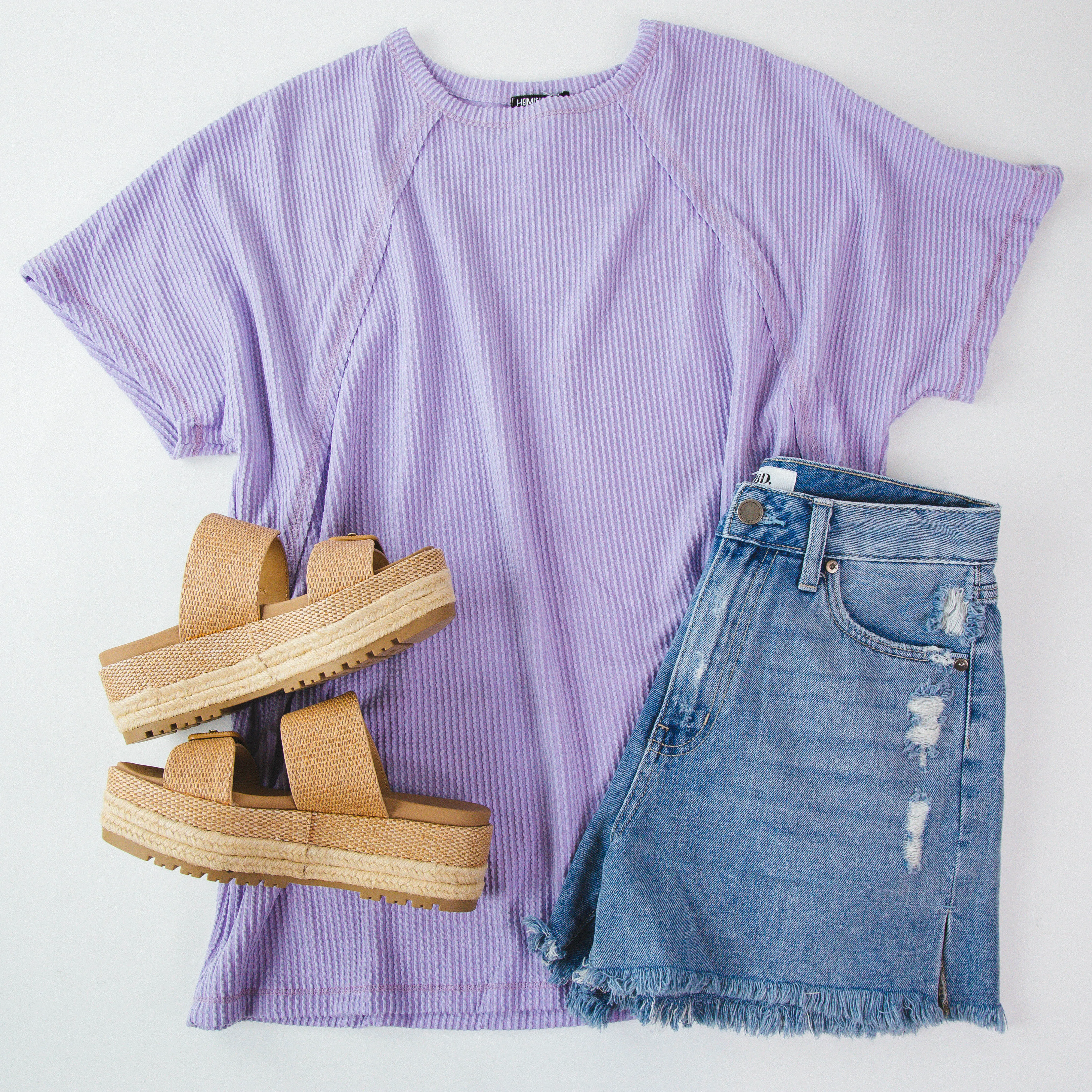 Lila Dolman Sleeve Ribbed Top, Lavender | Plus Size