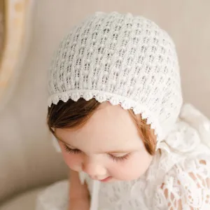 Lola Christening Knit Bonnet