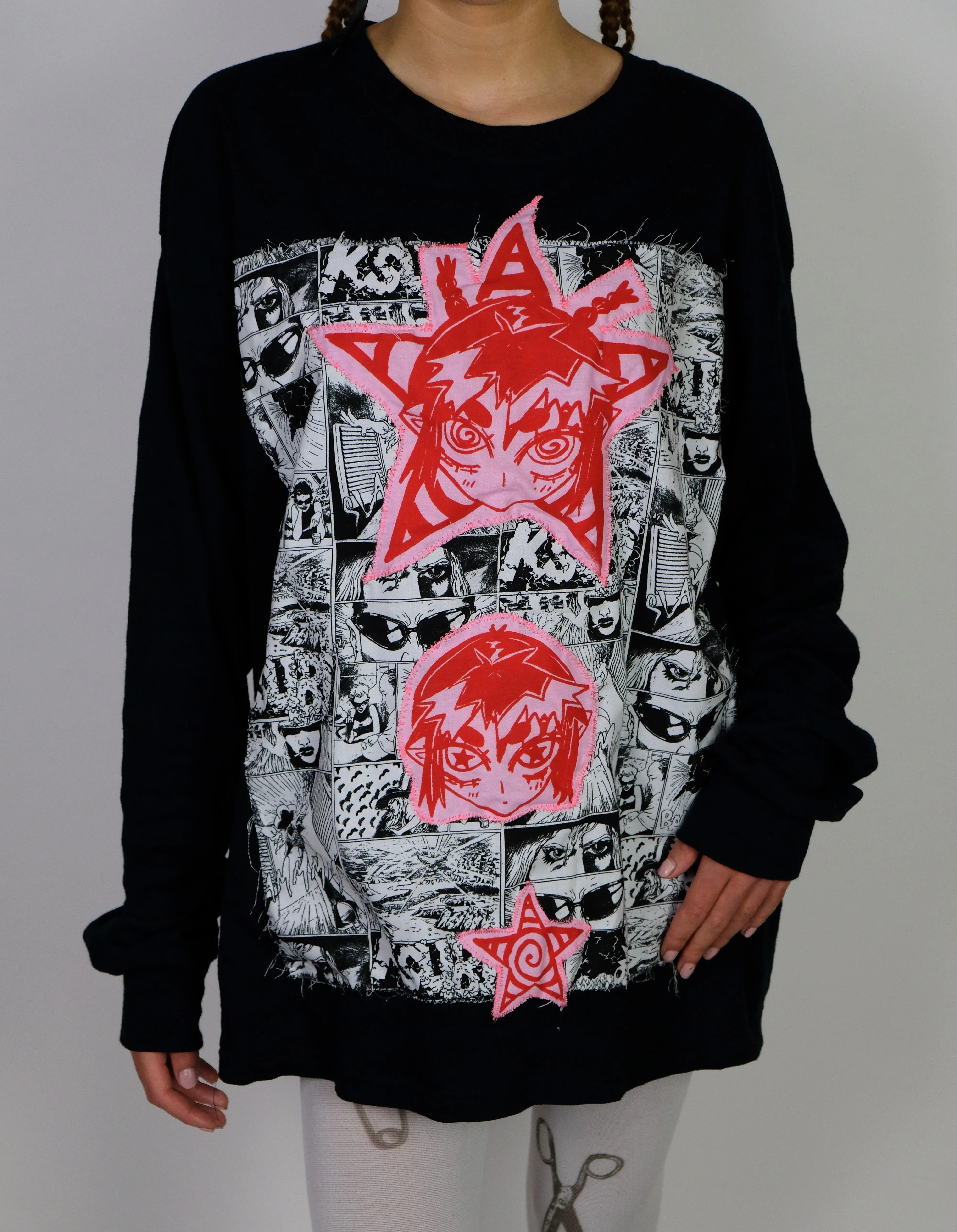 Long Sleeve Manga top UNISEX- XL