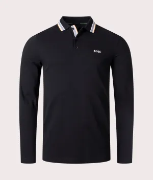 Long Sleeve Plisy Polo Shirt