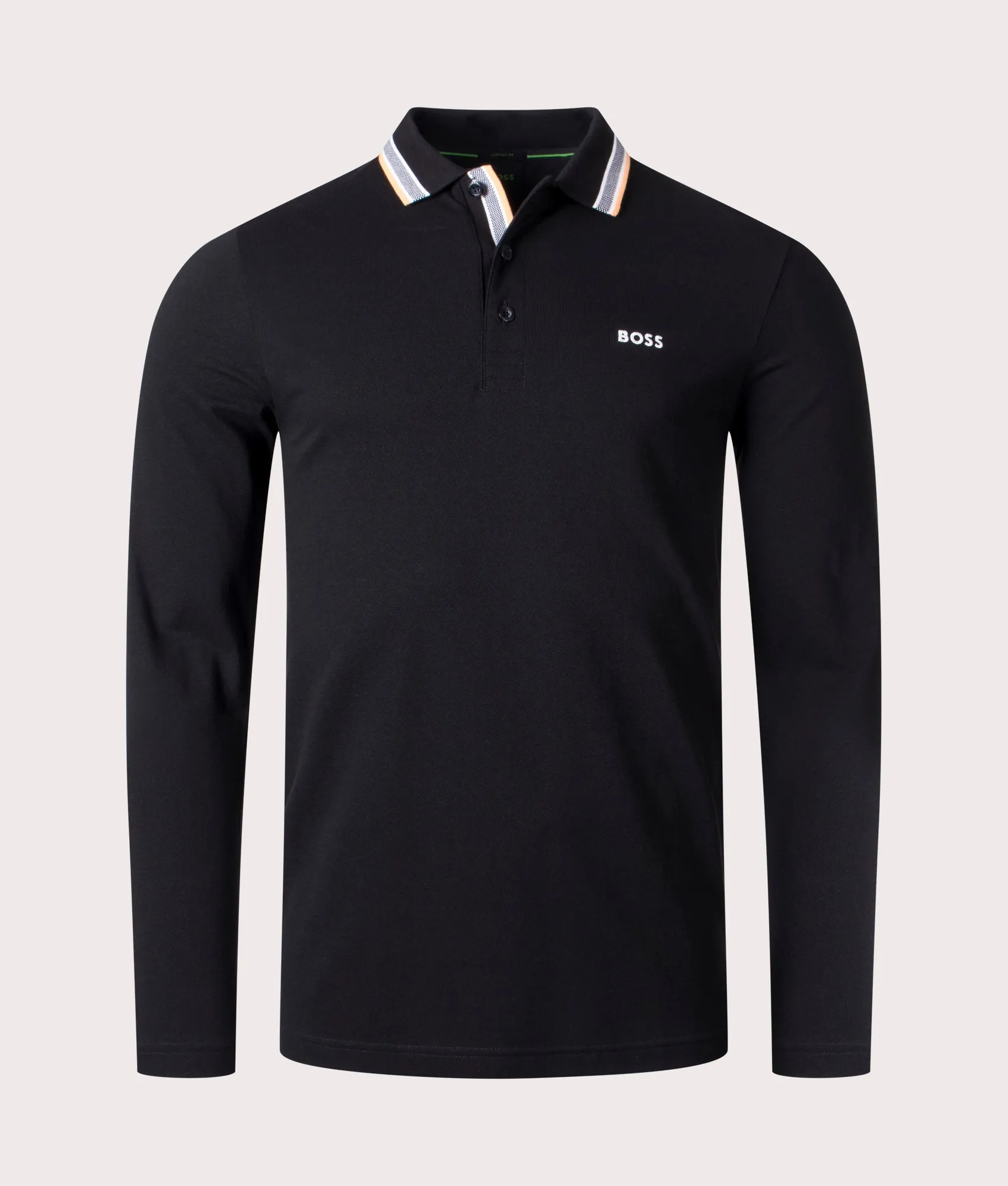 Long Sleeve Plisy Polo Shirt