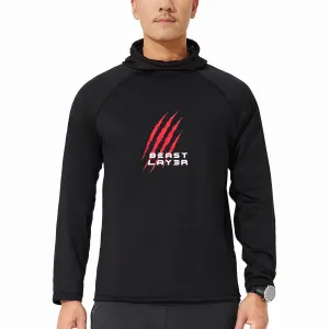 Long Sleeve Thermal Water-Proof Fleece The Scratch Hoodie - Black