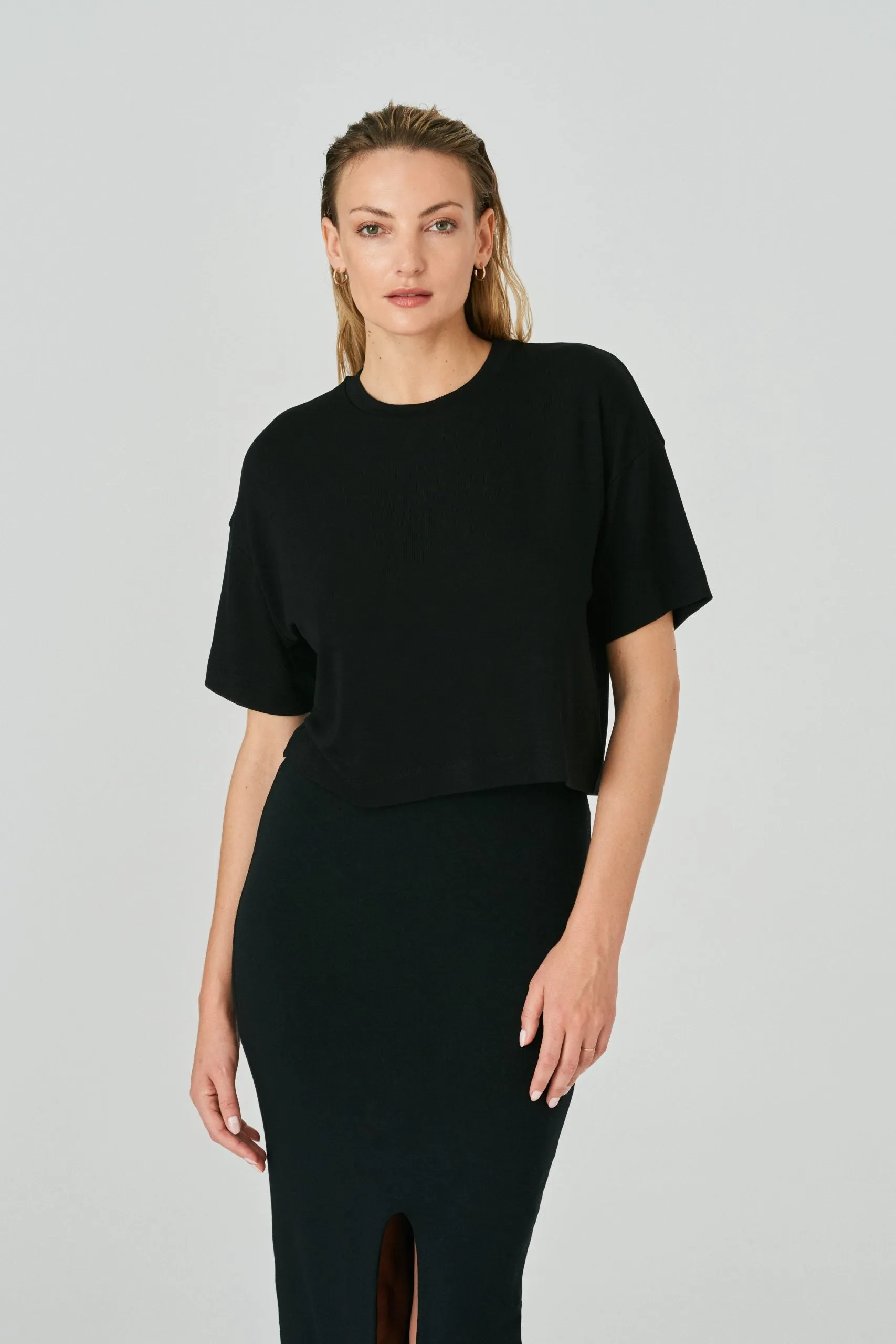 Loose Knit Top Black