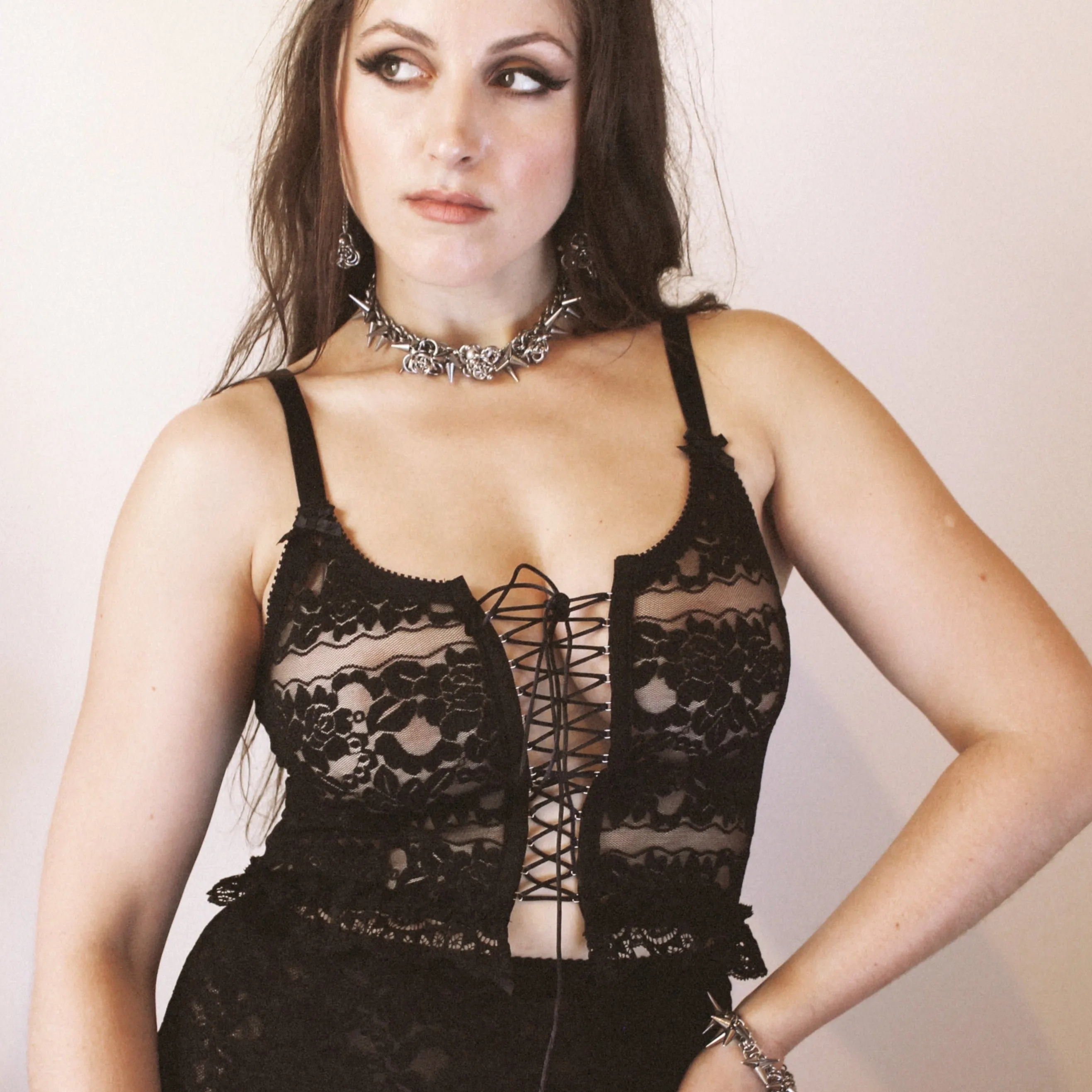 Louise Top Black Lace
