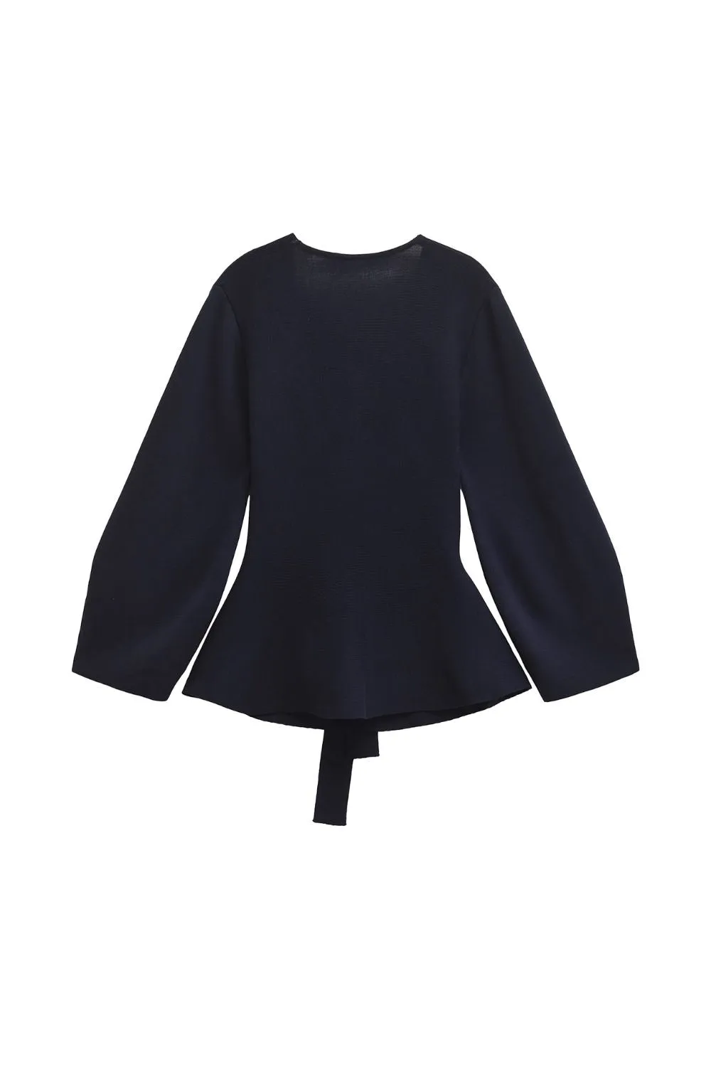 'Louise'Belt-Detail Shoulder-Padded Knit Suit Jacket