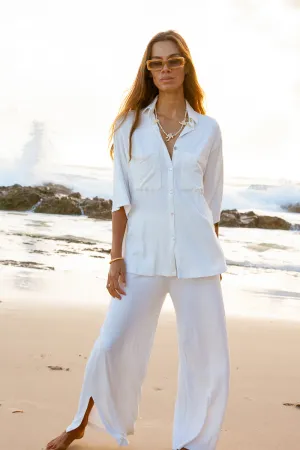 Luxe Knit Pants White