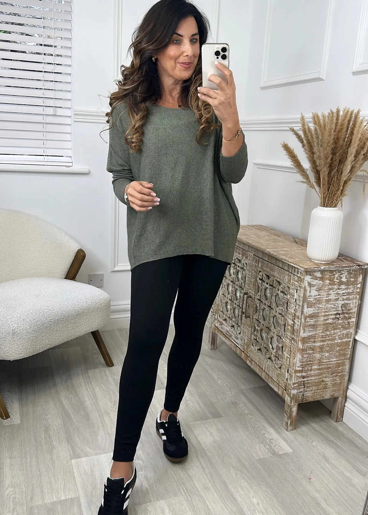 Maeve Khaki Knit Top