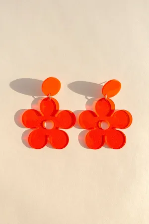 Marigold Earrings in Tangerine