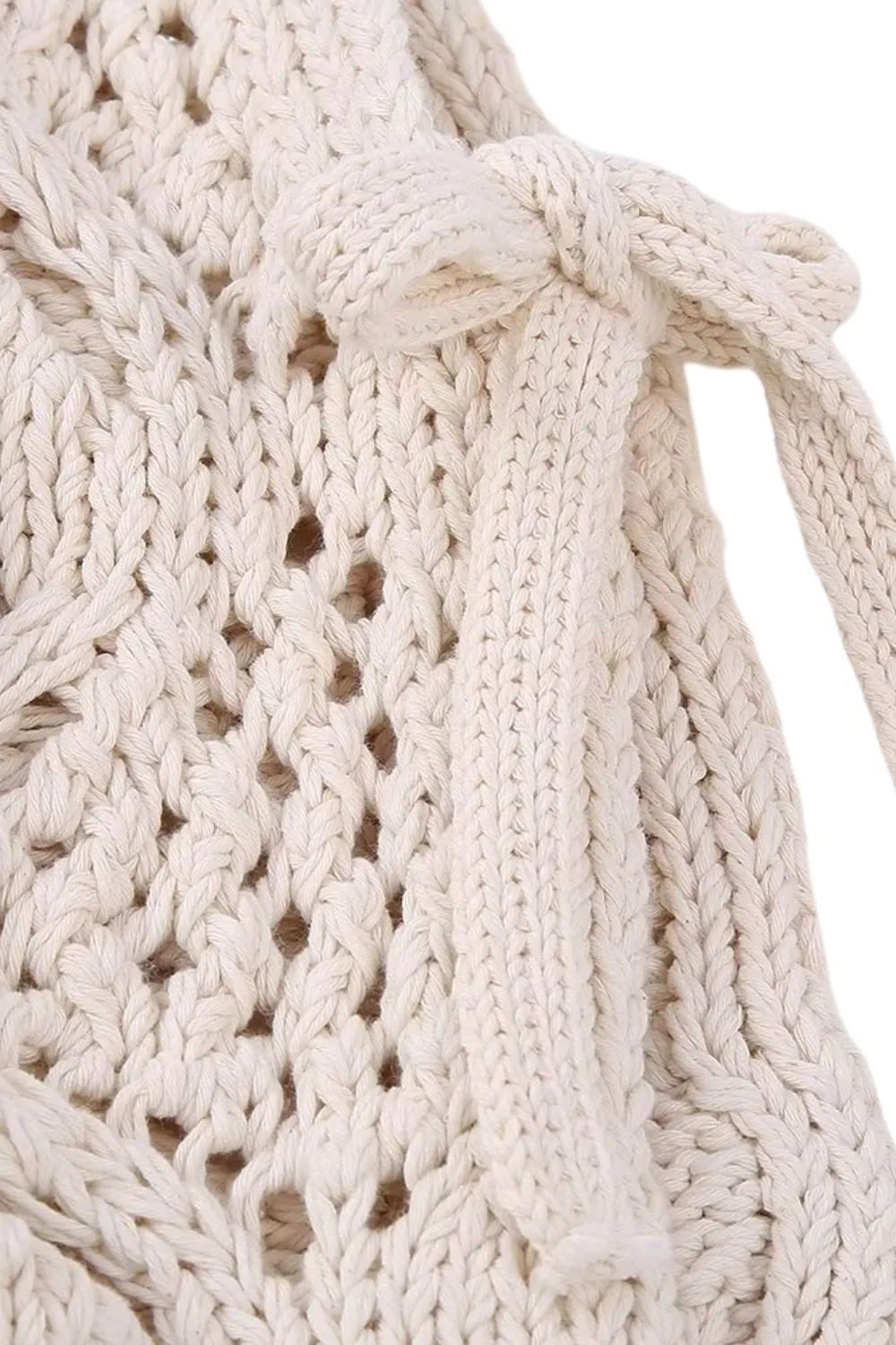 ‘Marina’ Cropped Round Neck Sleeveless Knit Top