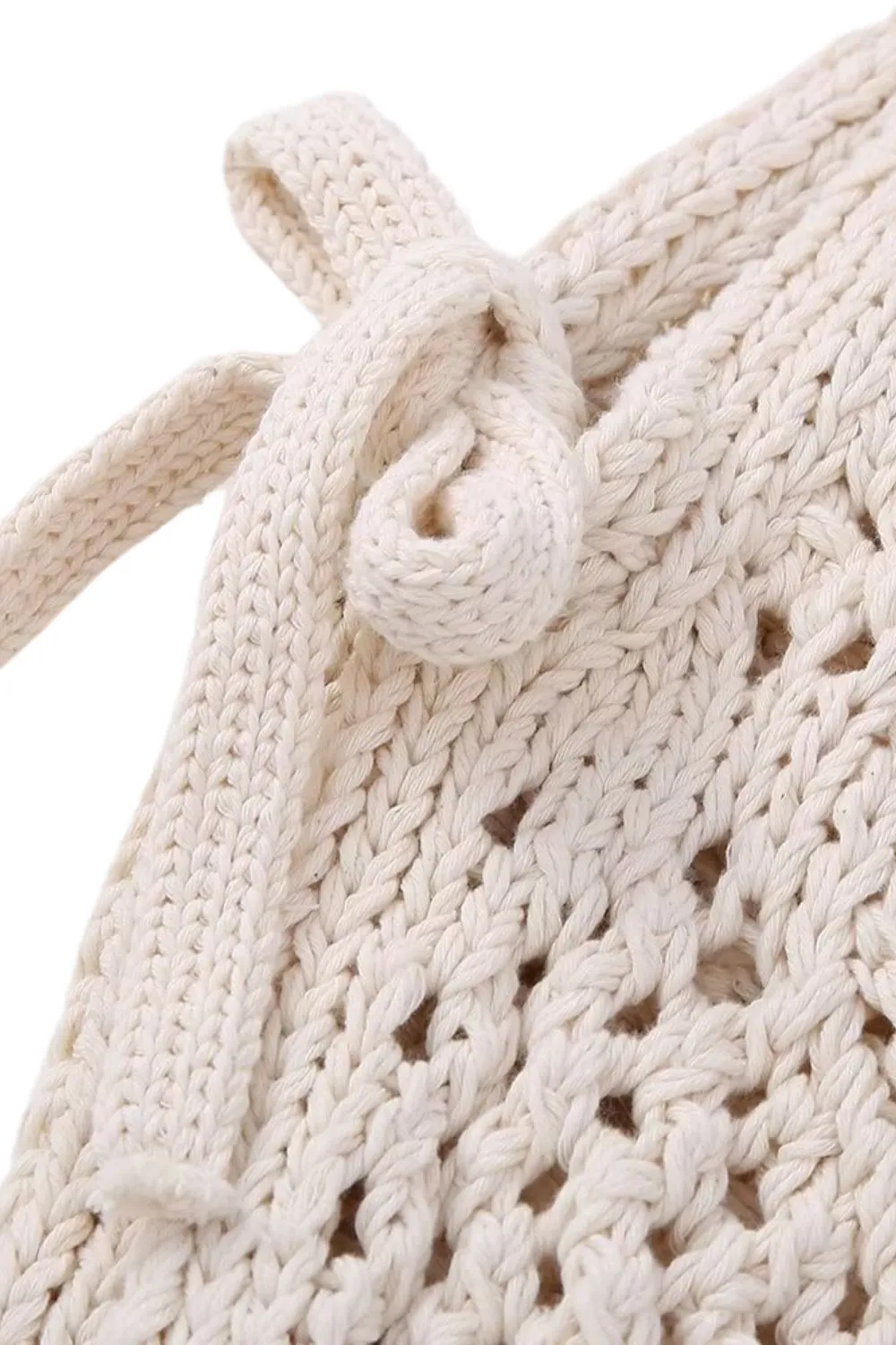 ‘Marina’ Cropped Round Neck Sleeveless Knit Top