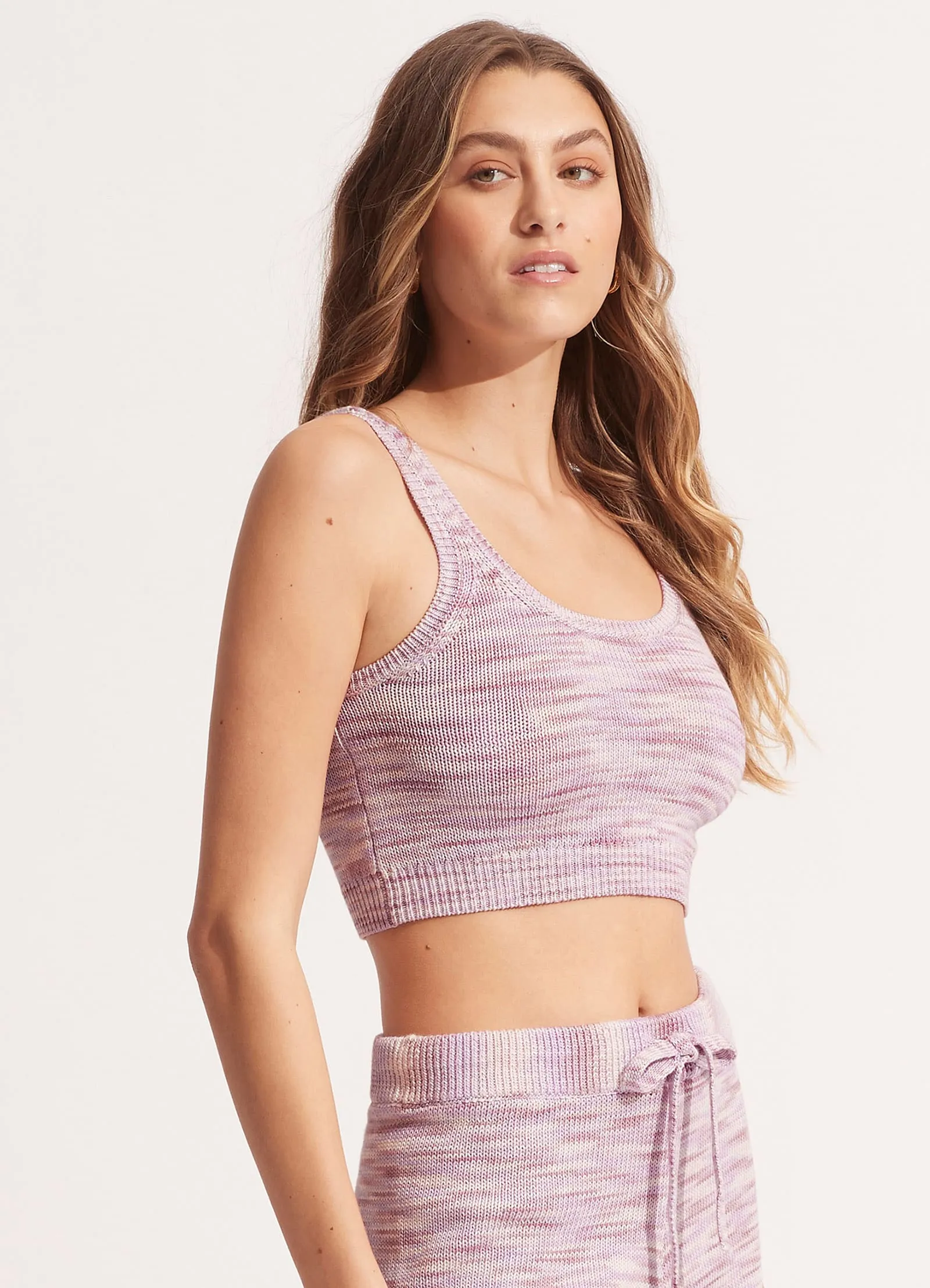 Marl Knit Top - Lilac