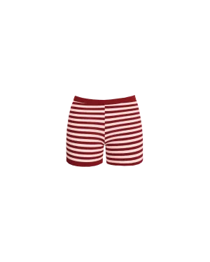 MARLA SHORTS BURGUNDY PINK STRIPE