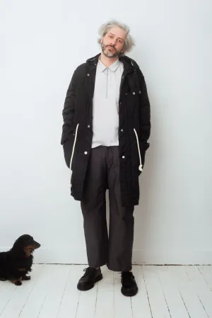 Martin Margiela FW 2018 black down coat with hood