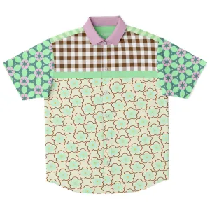 Melon Balls Short Sleeve Button Down Shirt
