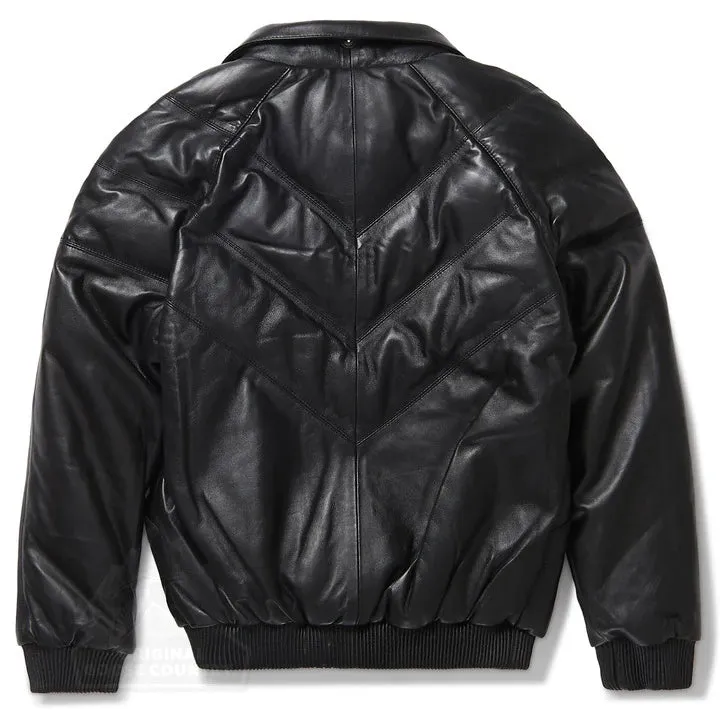 Men's Black V-Bomber Jacket