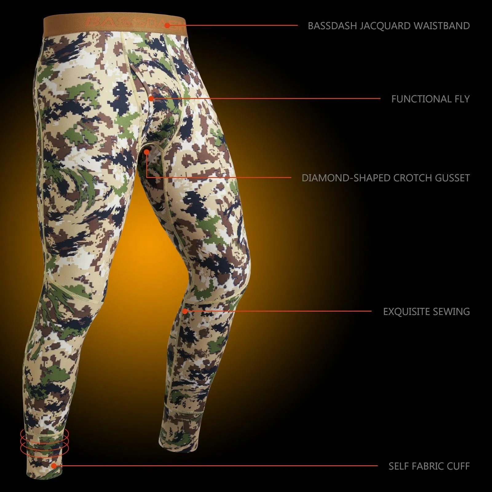 Men's Midweight Thermal Base Layer Bottom FS20M