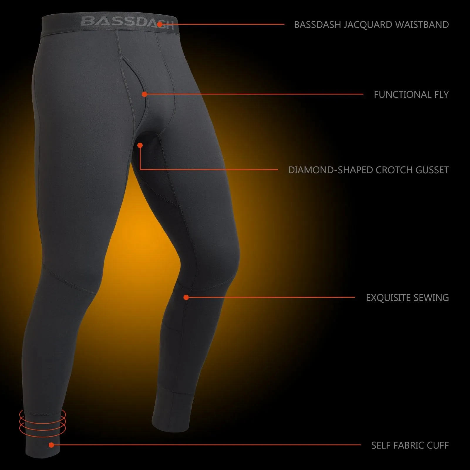 Men's Midweight Thermal Base Layer Bottom FS20M