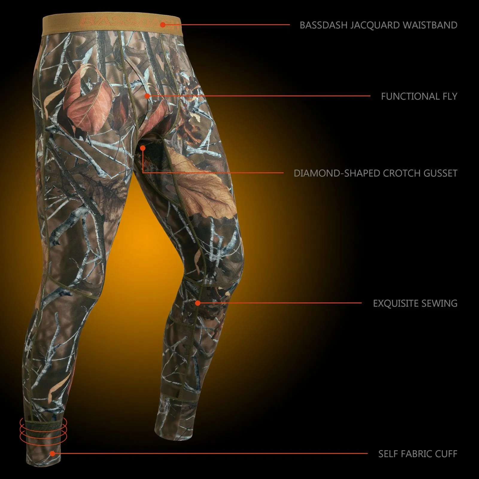 Men's Midweight Thermal Base Layer Bottom FS20M