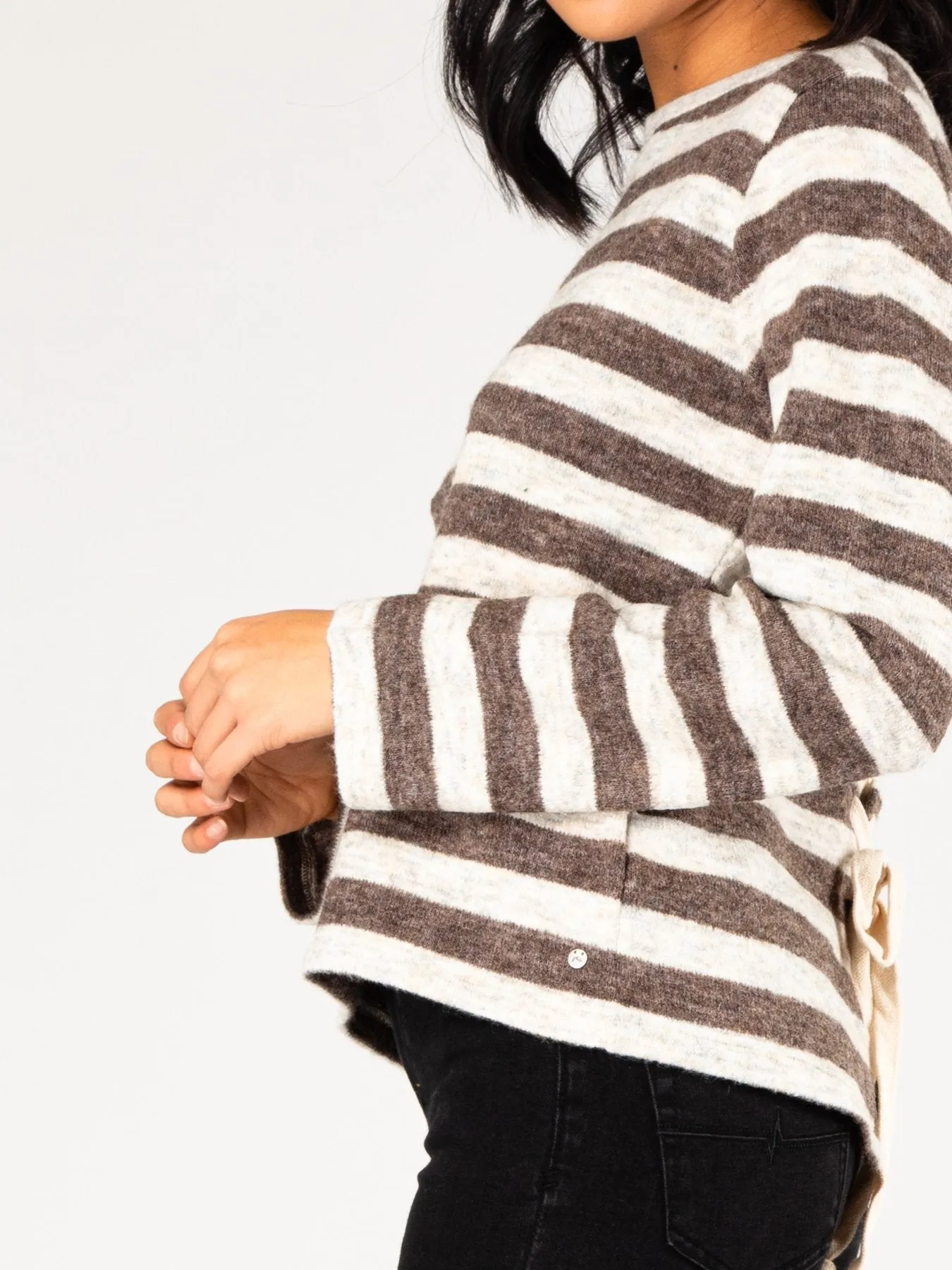 Millie Back Lace Top - Coffee Bean