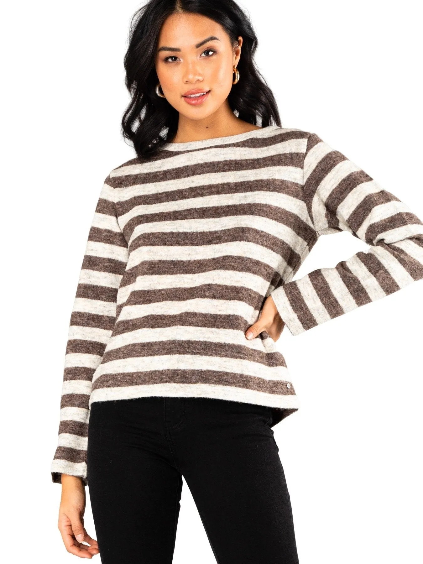 Millie Back Lace Top - Coffee Bean