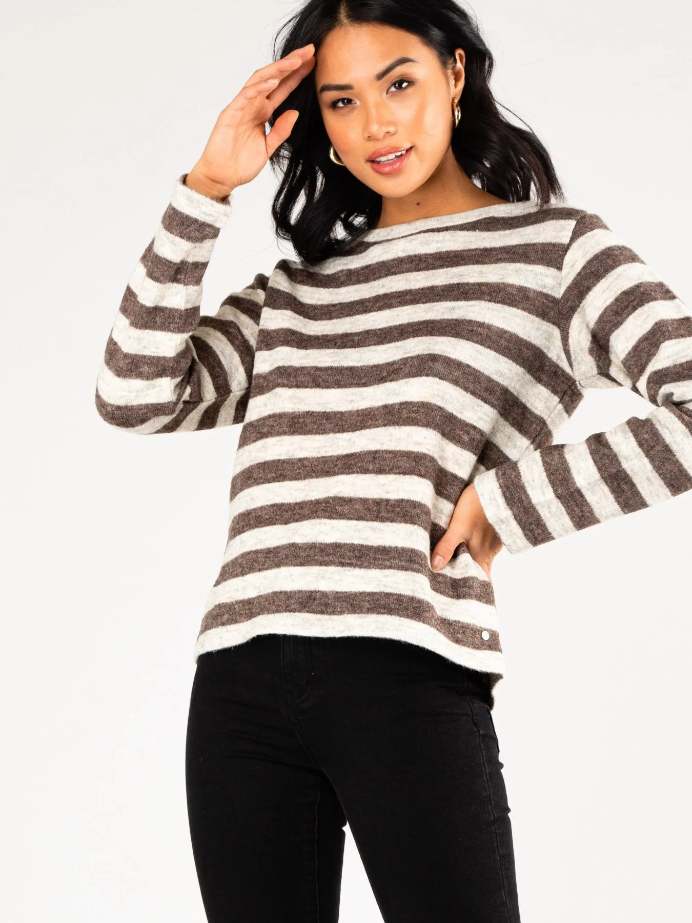 Millie Back Lace Top - Coffee Bean