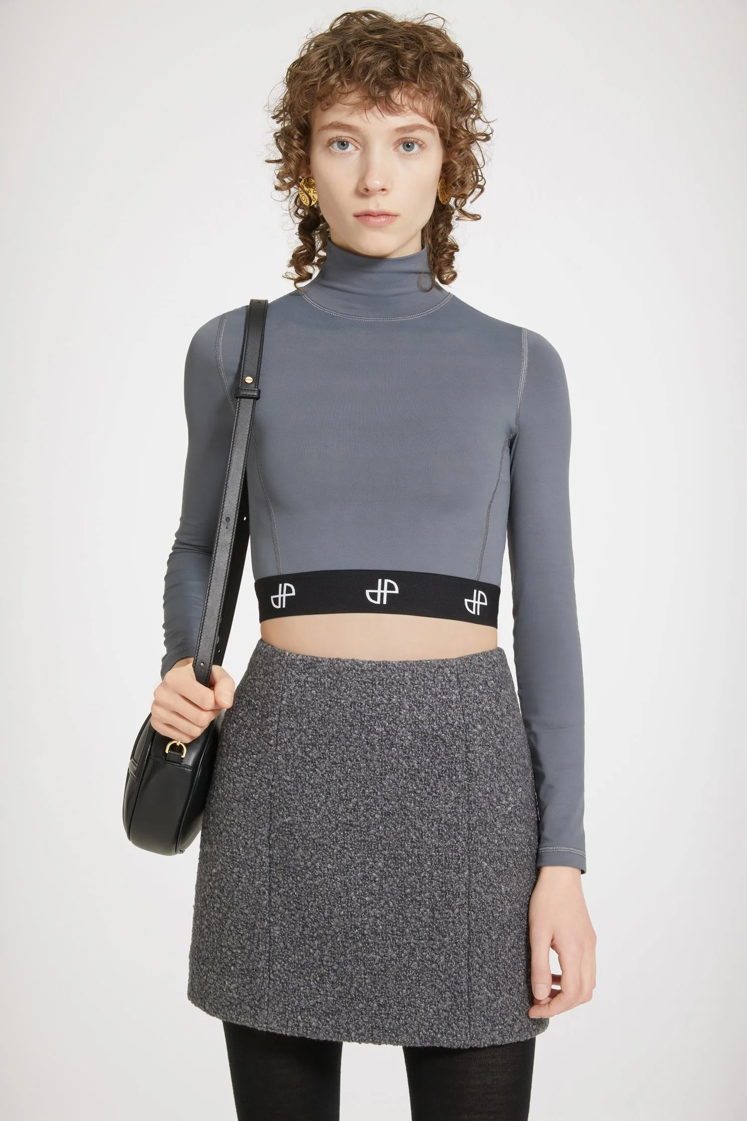 Mini skirt in wool-blend bouclé