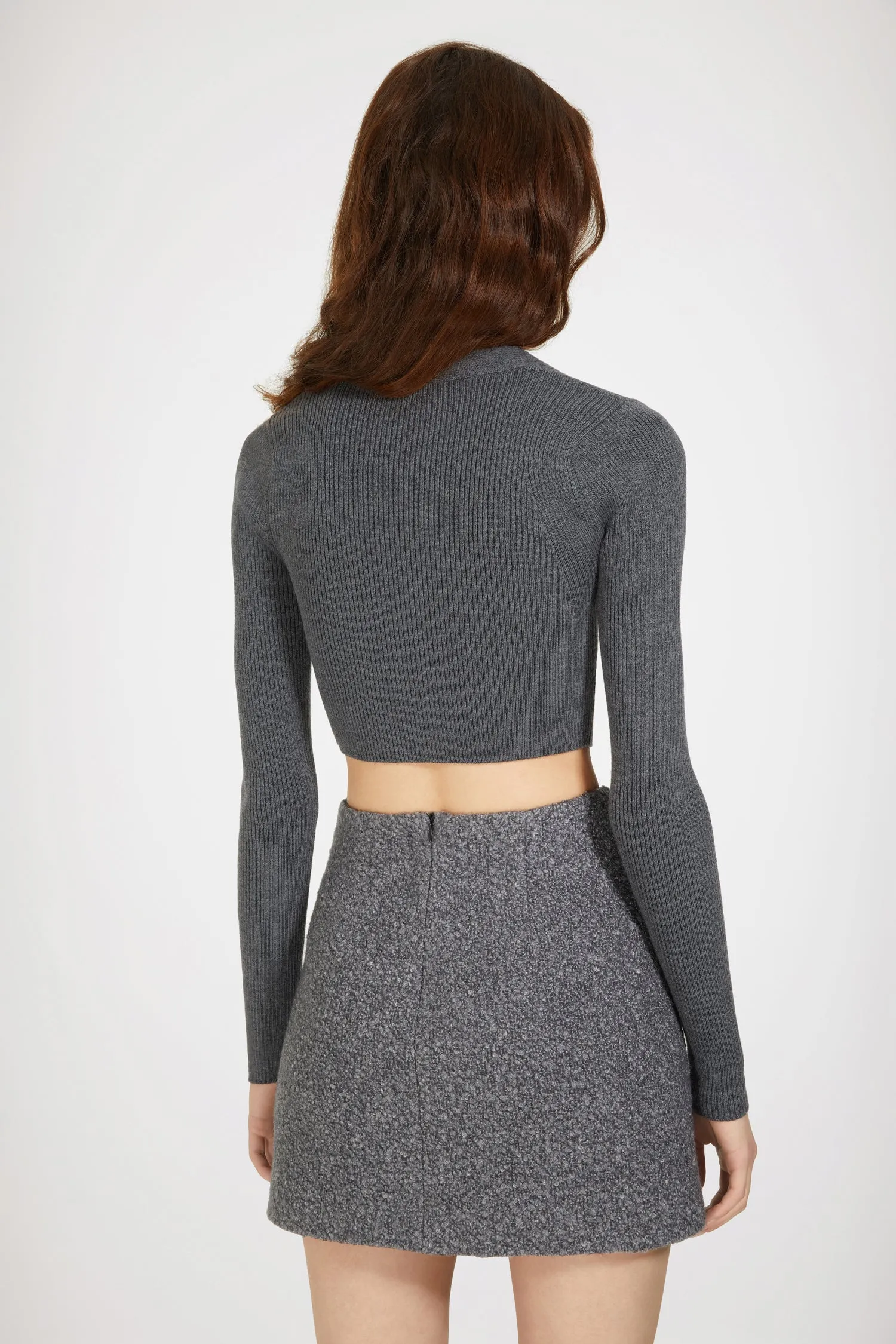 Mini skirt in wool-blend bouclé