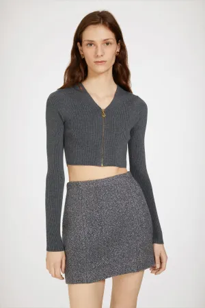 Mini skirt in wool-blend bouclé