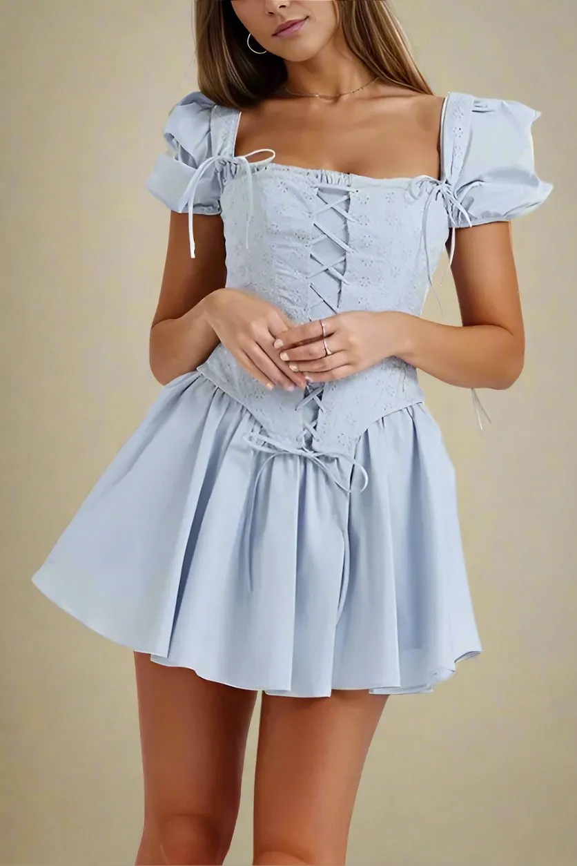Misty Bodycon Mini Dress - Baby Blue