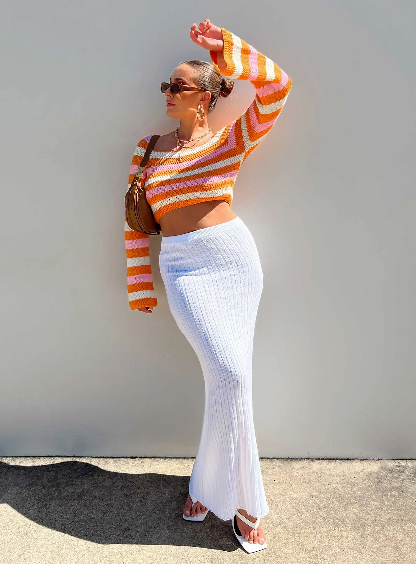 Mitty Knit Top Orange