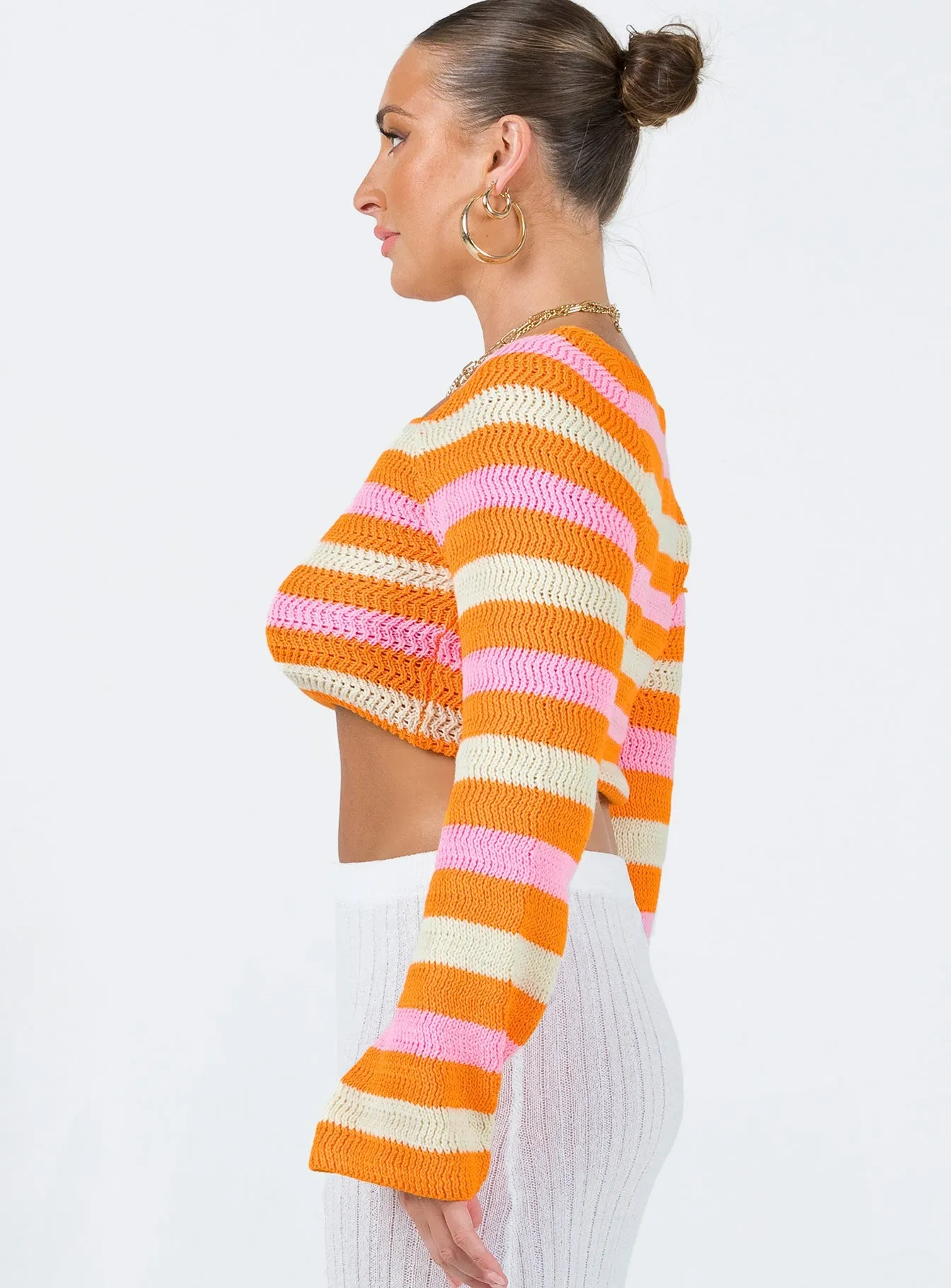 Mitty Knit Top Orange