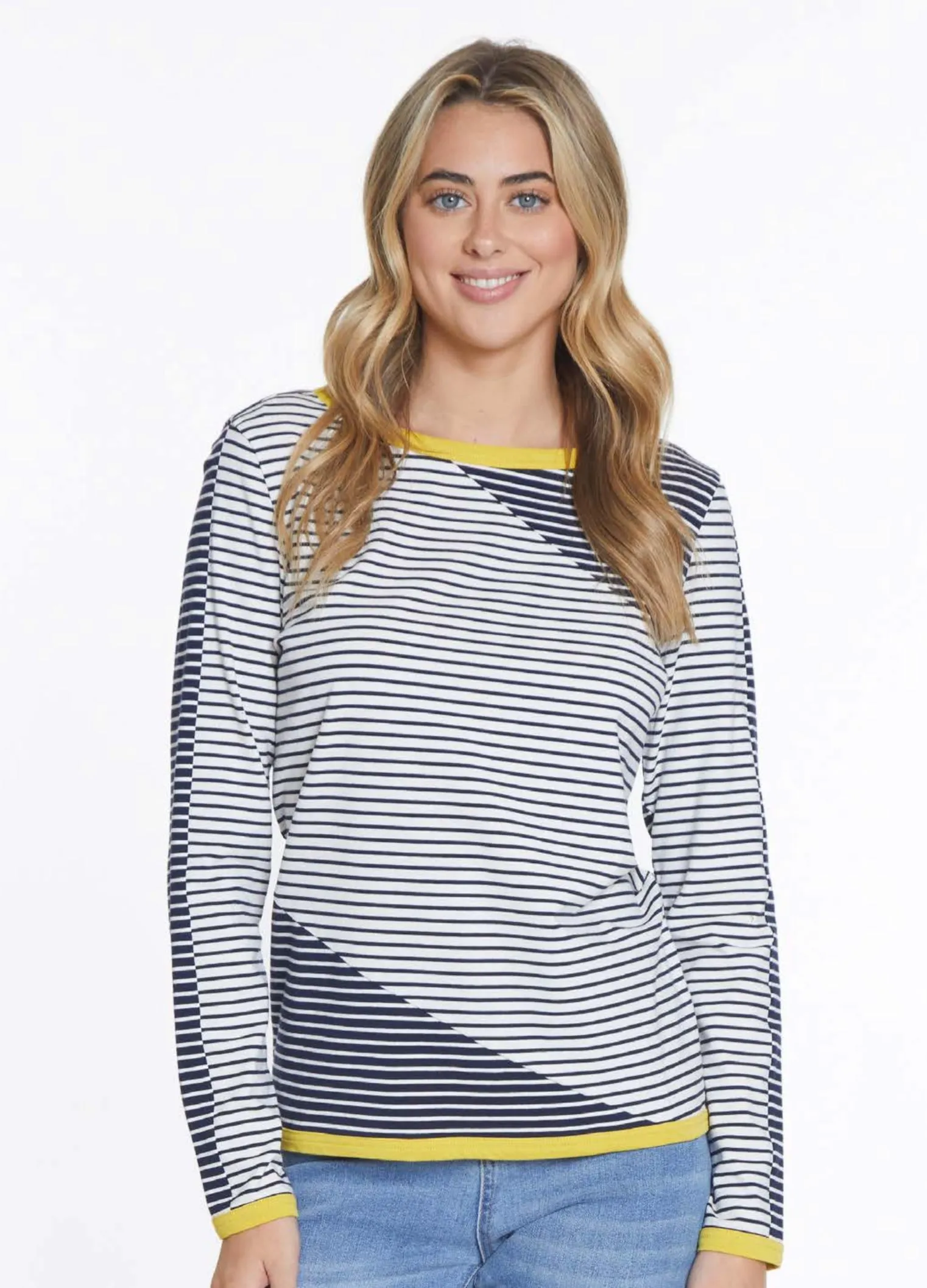 Mixed Stripe Knit Top