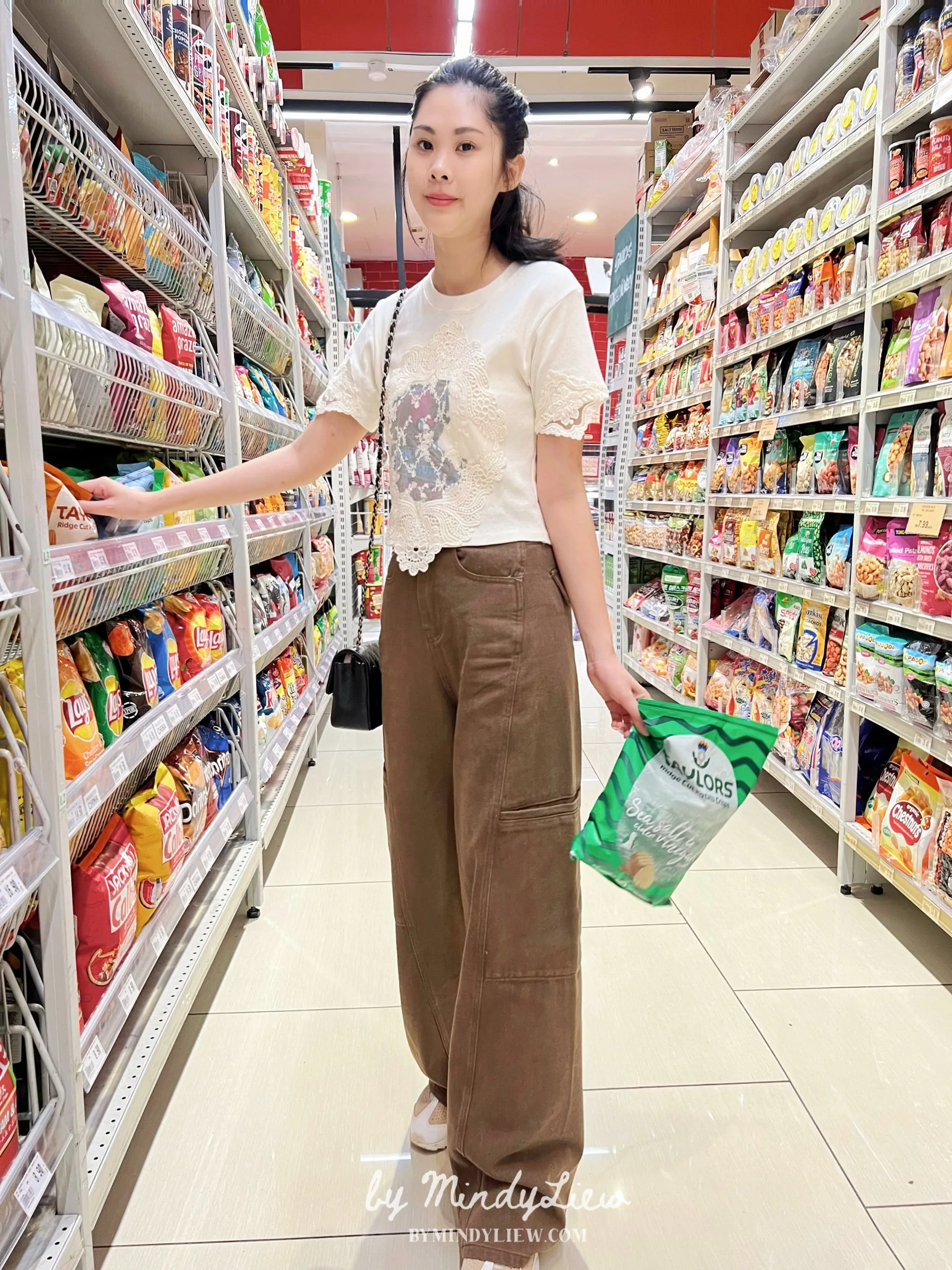 ML24327 Embroidered Lace Knit Top