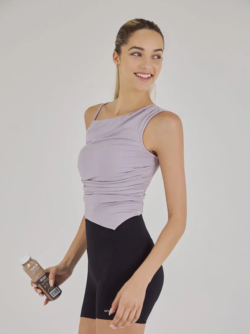 Modal Sustainable Asymmetrical Drape Tank Top